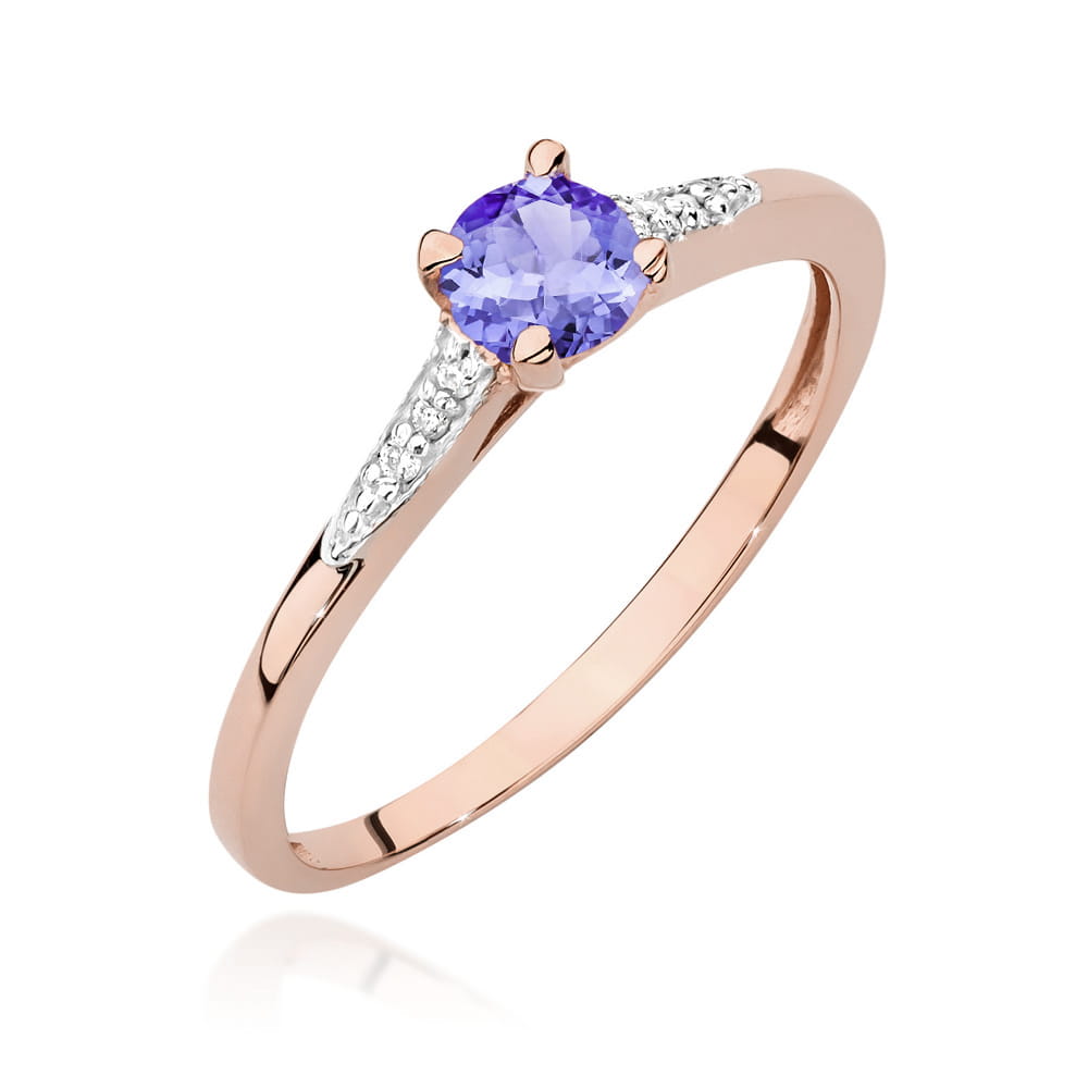 Gold Ring With Tanzanite And Diamonds