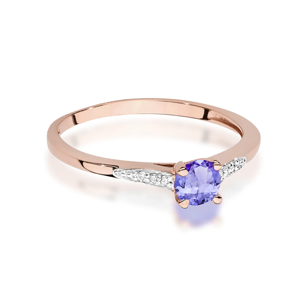 Gold Ring With Tanzanite And Diamonds