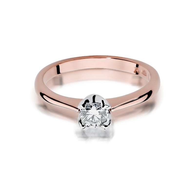 Auksinis Žiedas Su Deimantu