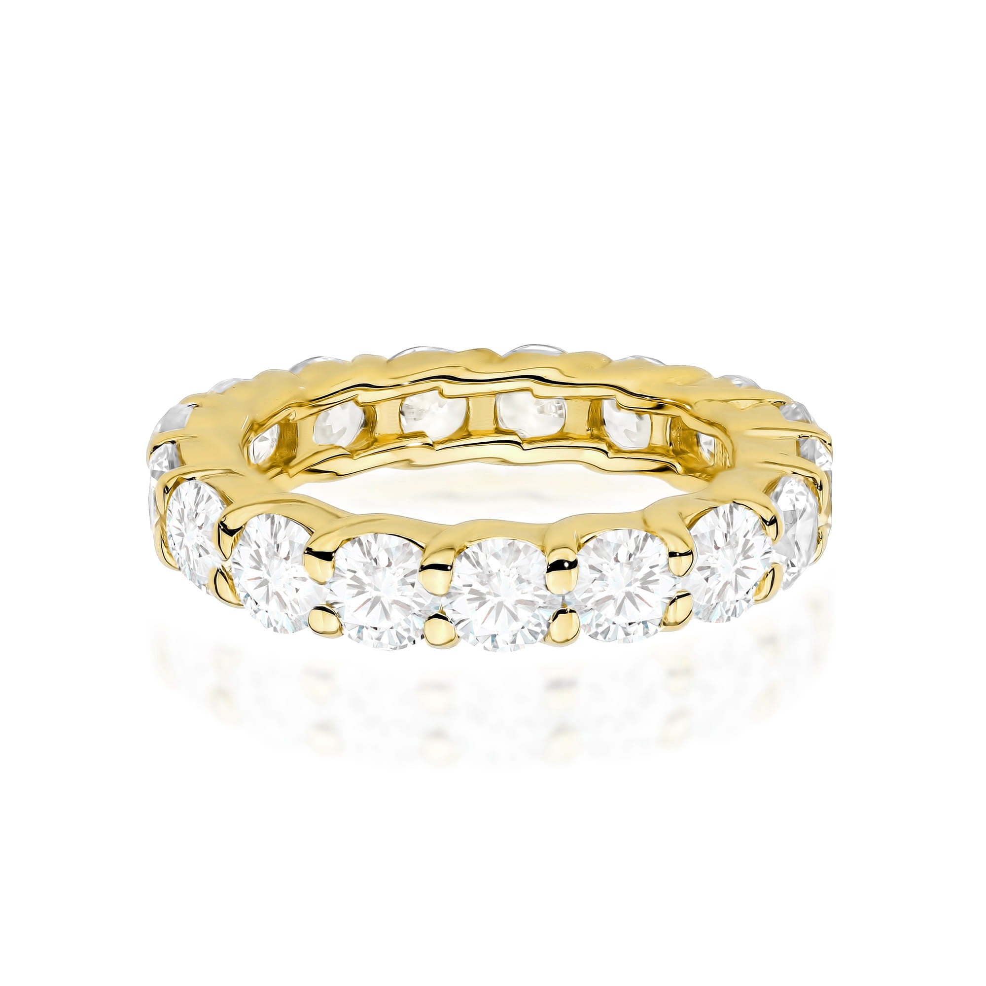 Auksinis Žiedas Su Labaratoriniais Deimantais