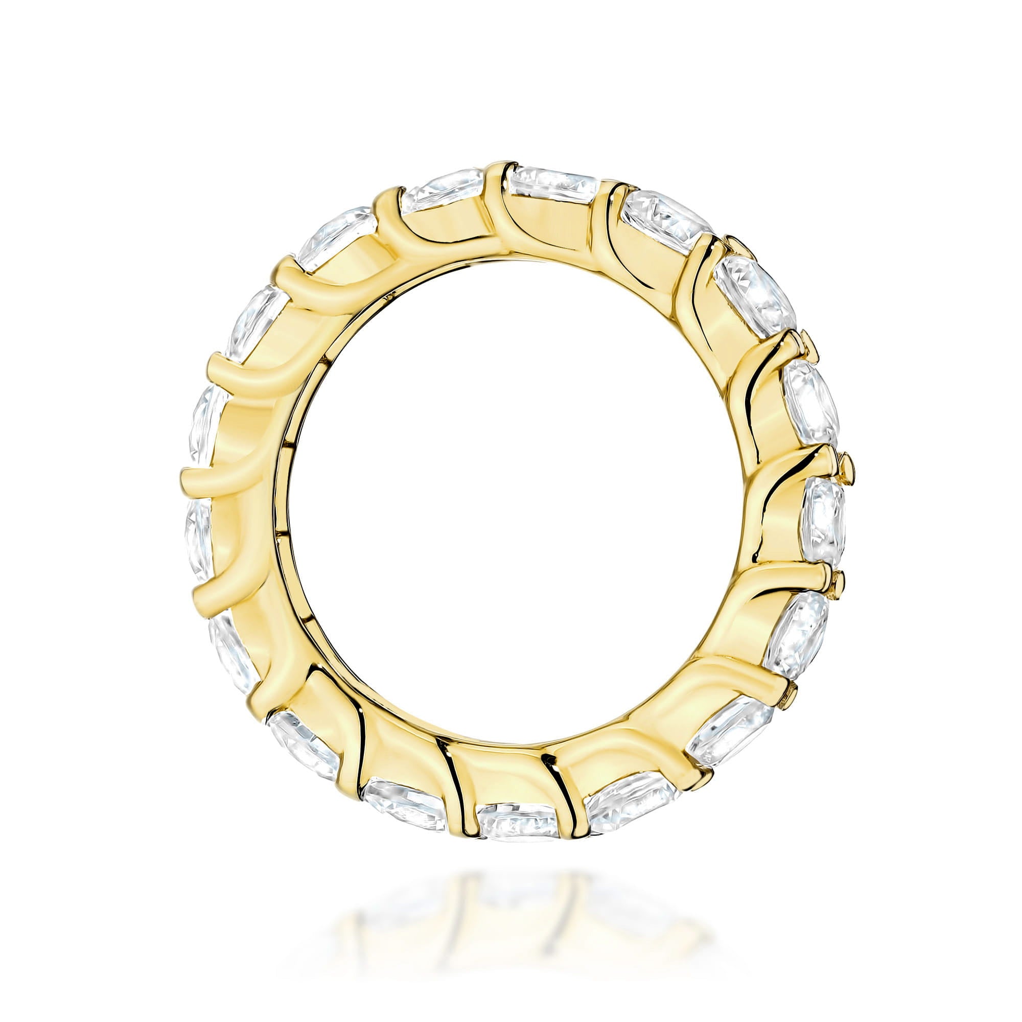 Auksinis Žiedas Su Labaratoriniais Deimantais