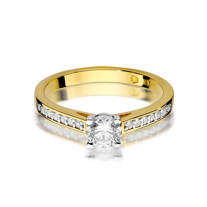 Auksinis Žiedas Su Deimantais