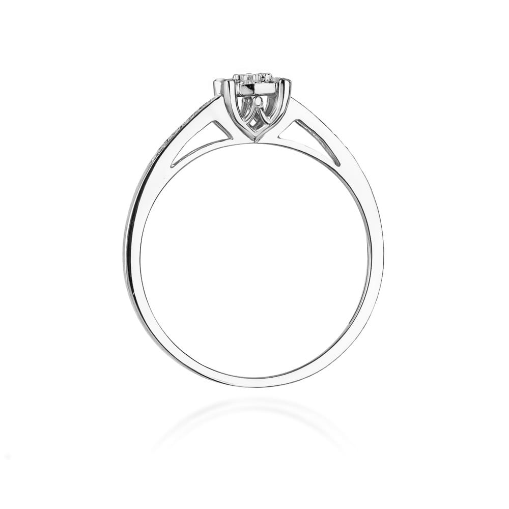 Gold Ring With White And Black Diamonds
