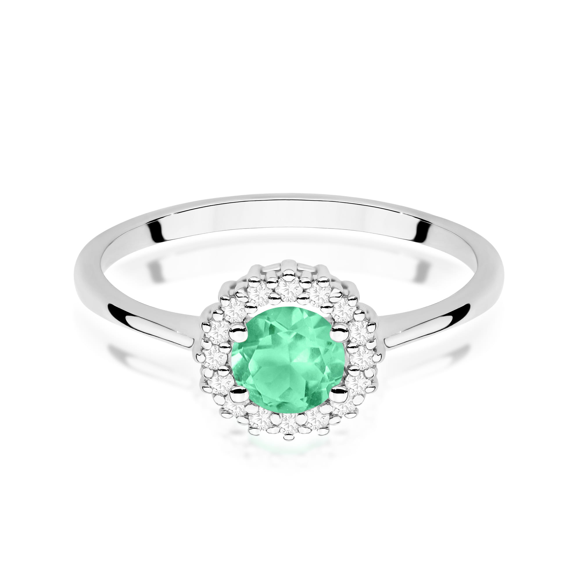 Gold Ring With Emerald And Diamonds