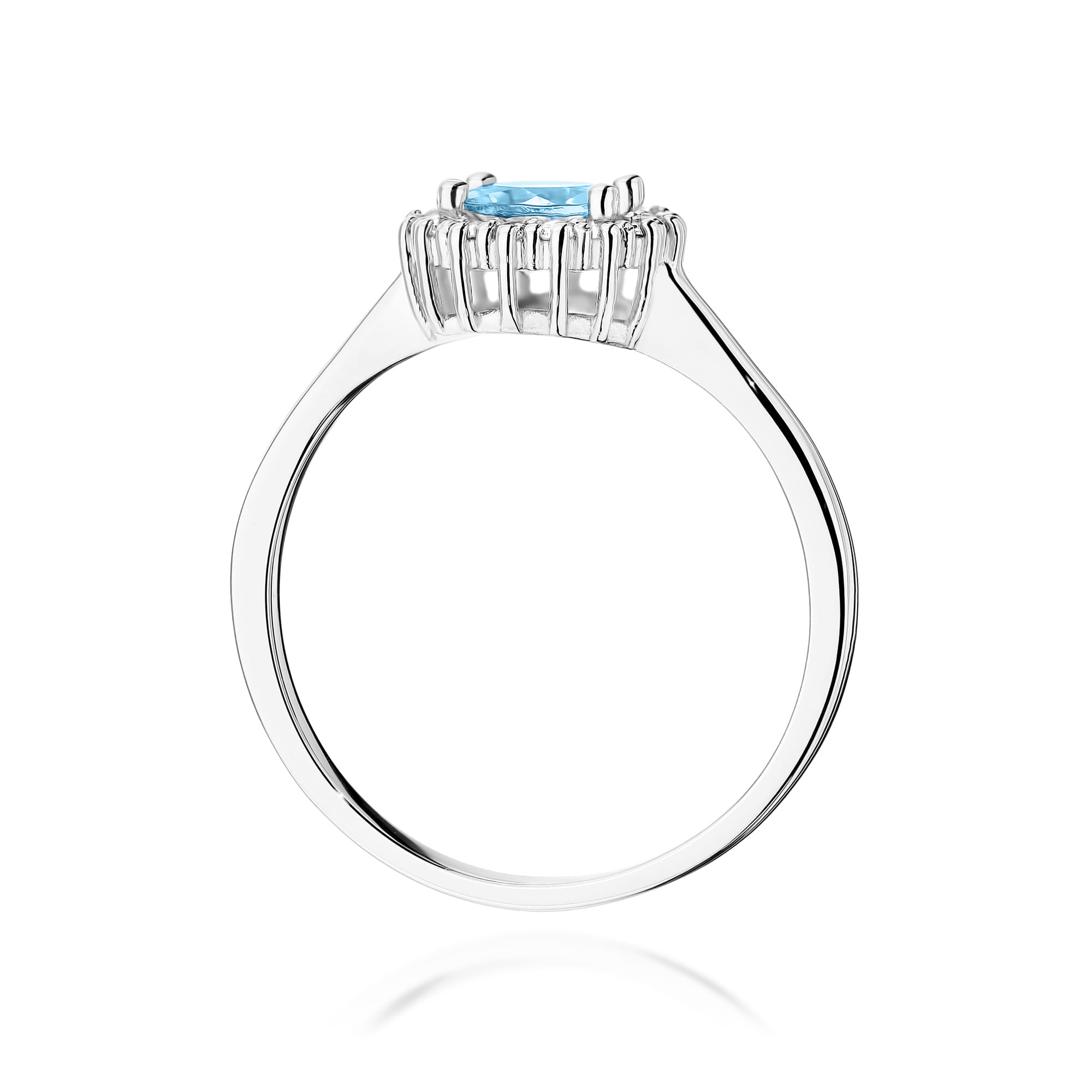 Auksinis Žiedas Su Topazu Ir Deimantais