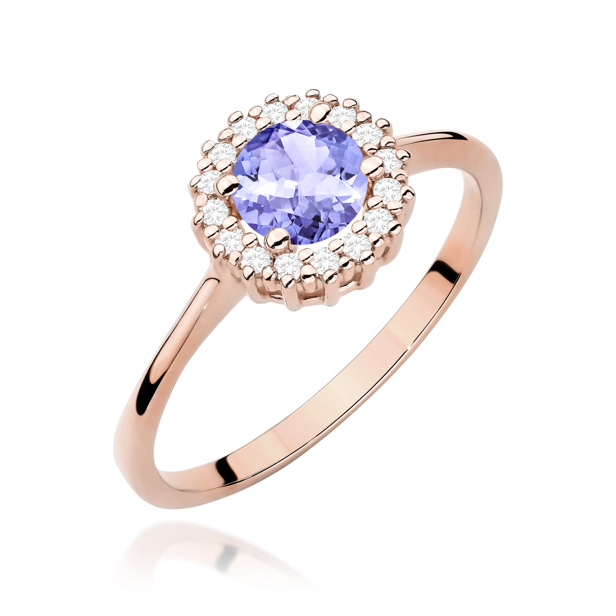 Gold Ring With Tanzanite And Diamonds