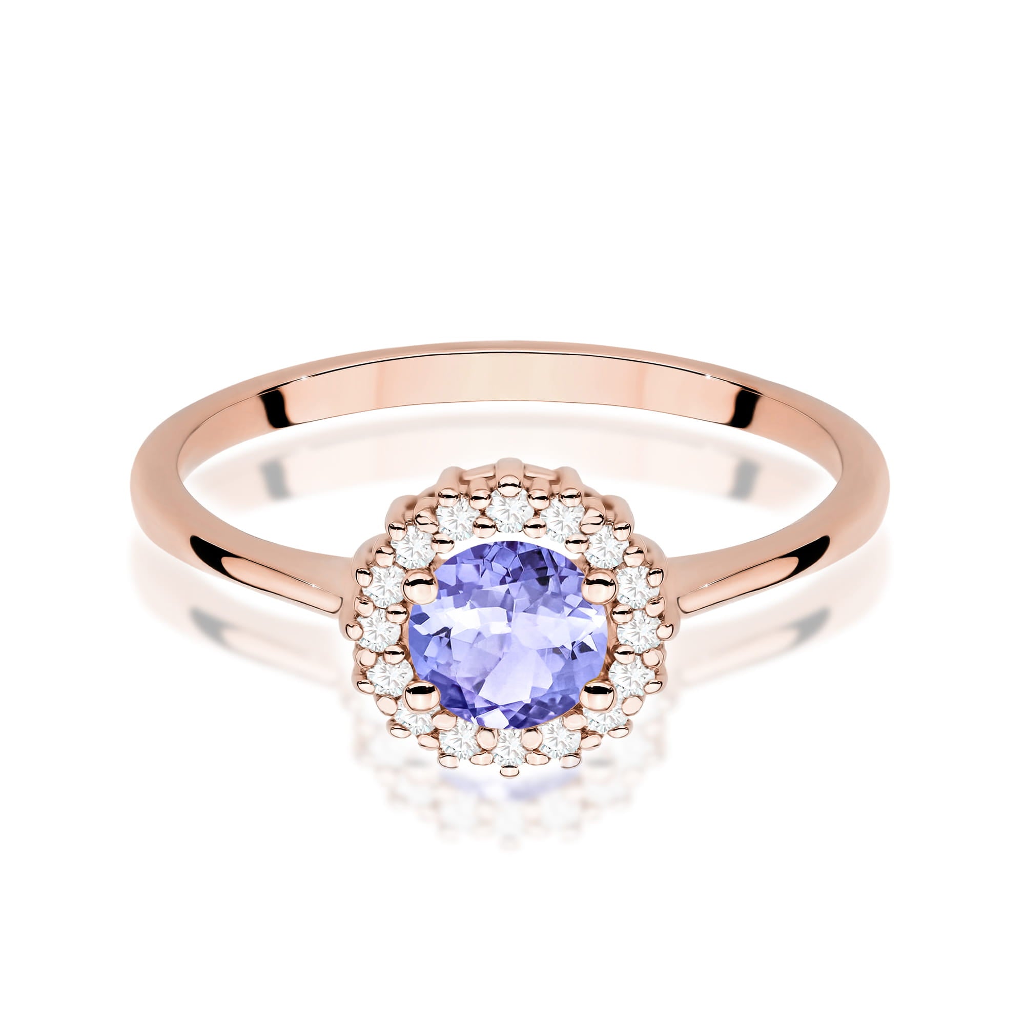 Gold Ring With Tanzanite And Diamonds