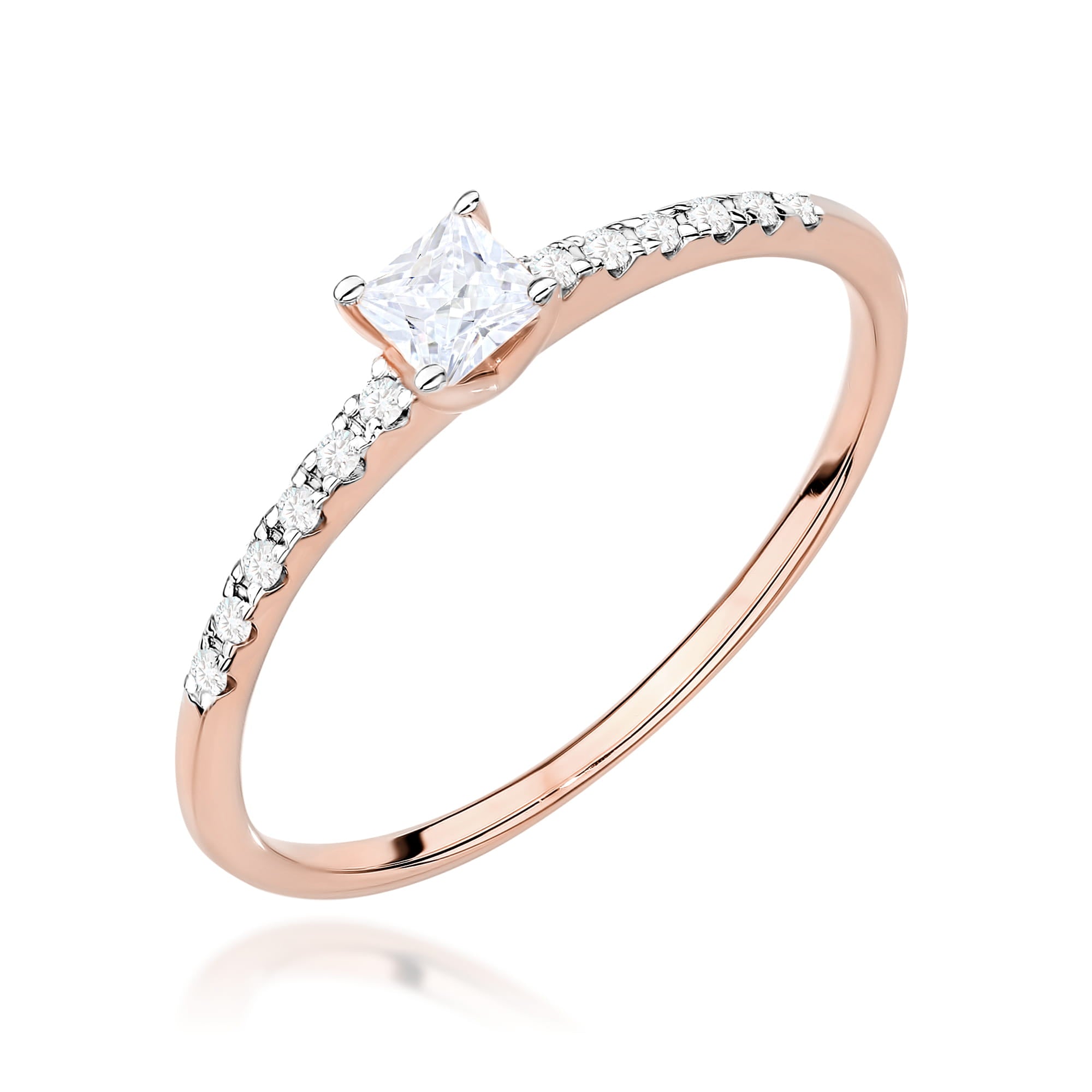 Auksinis Žiedas Su Deimantais