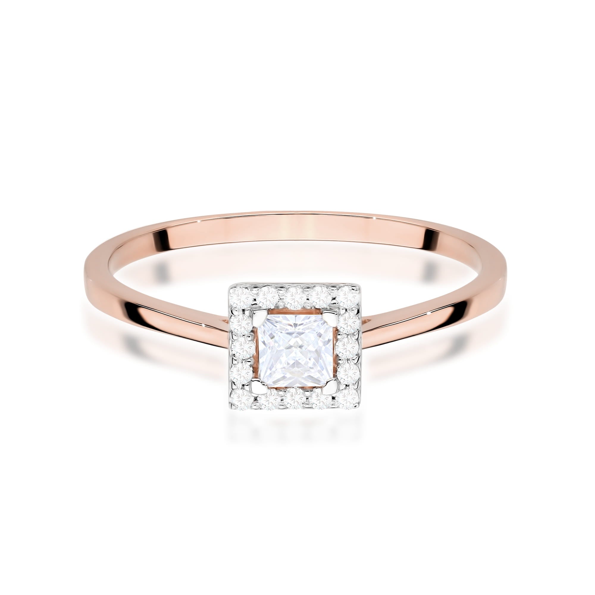 Auksinis Žiedas Su Deimantais