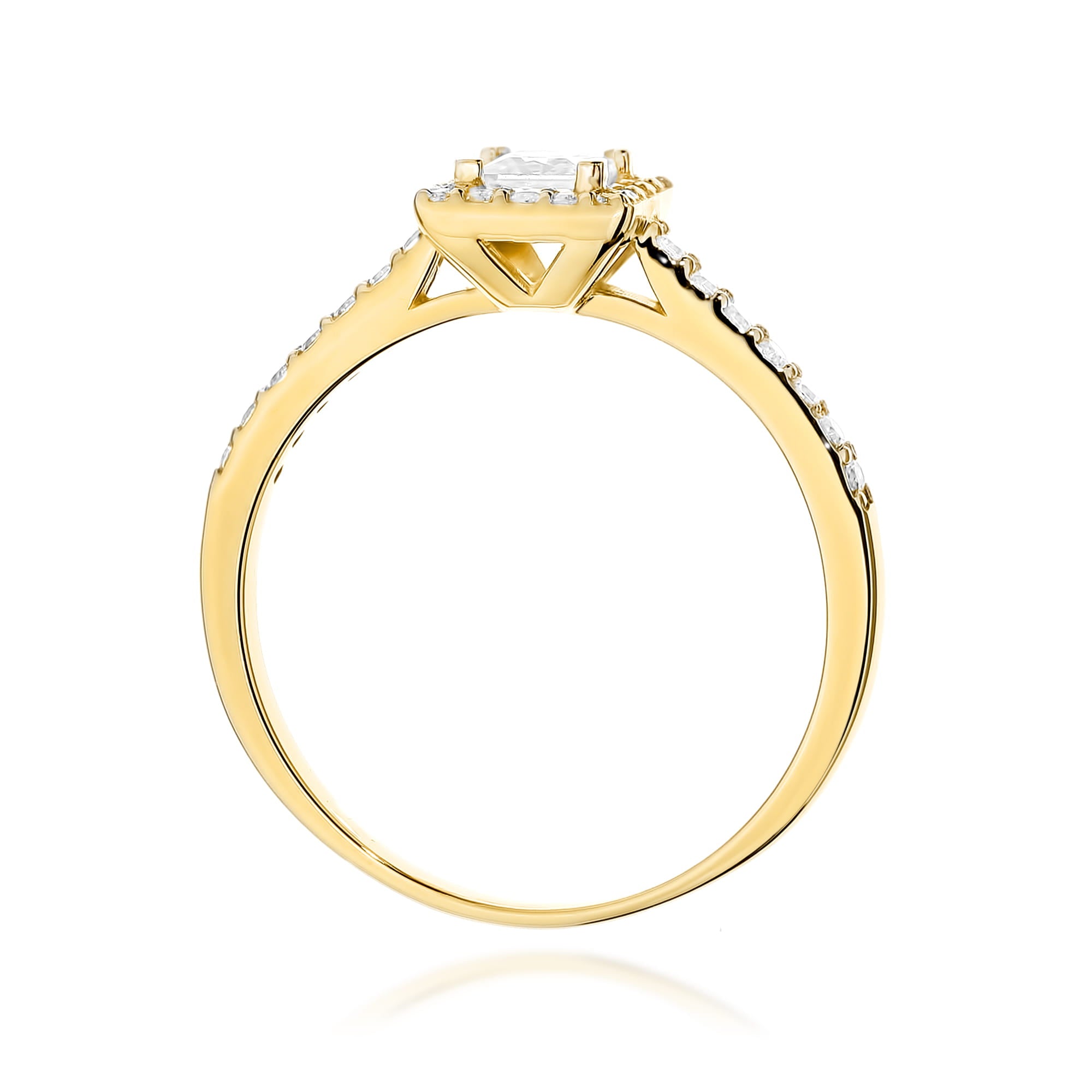 Auksinis Žiedas Su Deimantais