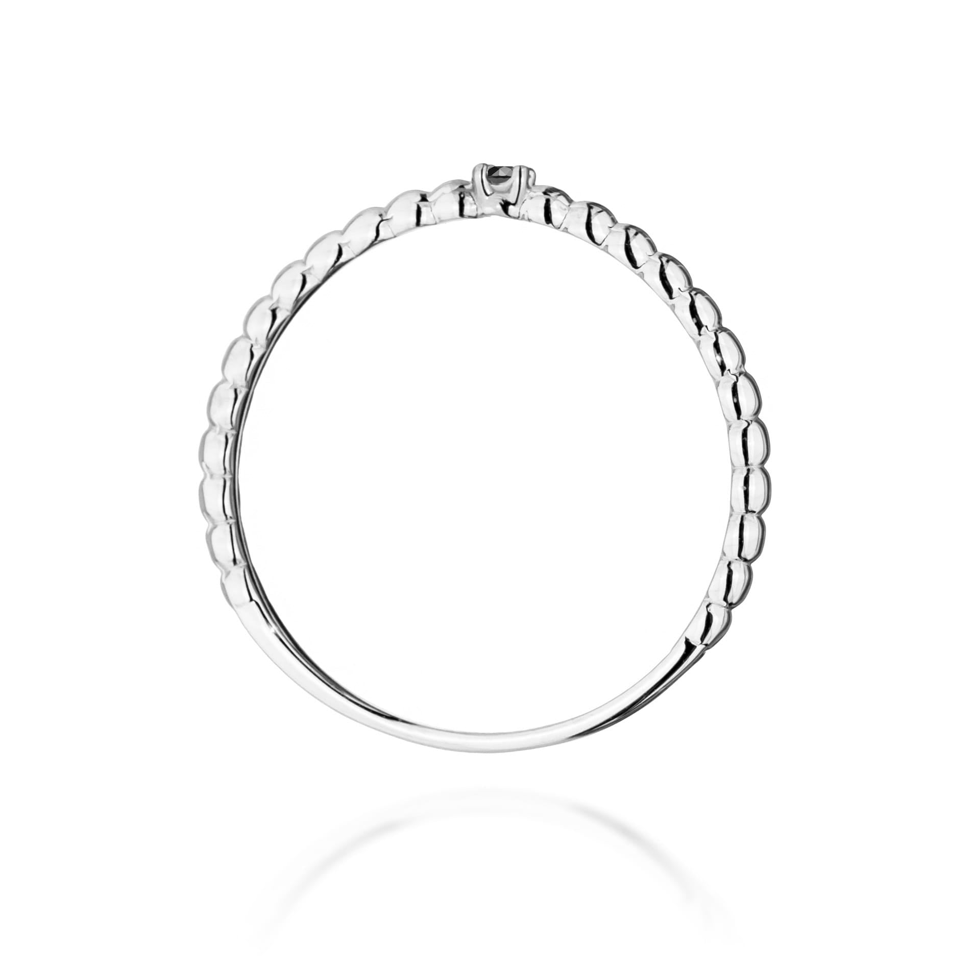 Auksinis Žiedas Su Juodu Deimantu