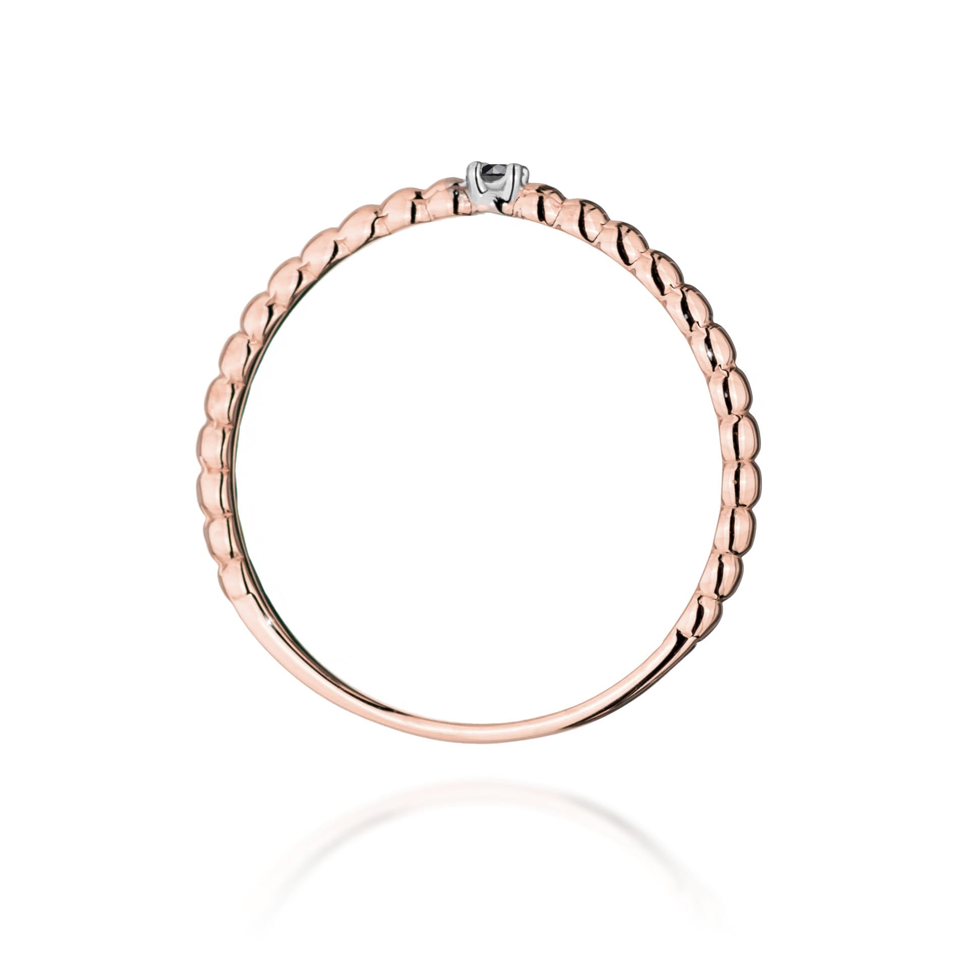 Auksinis Žiedas Su Juodu Deimantu