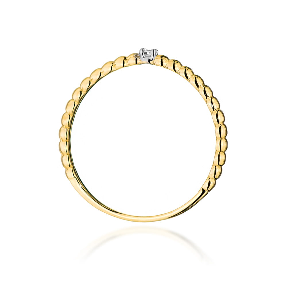 Auksinis Žiedas Su Deimantu