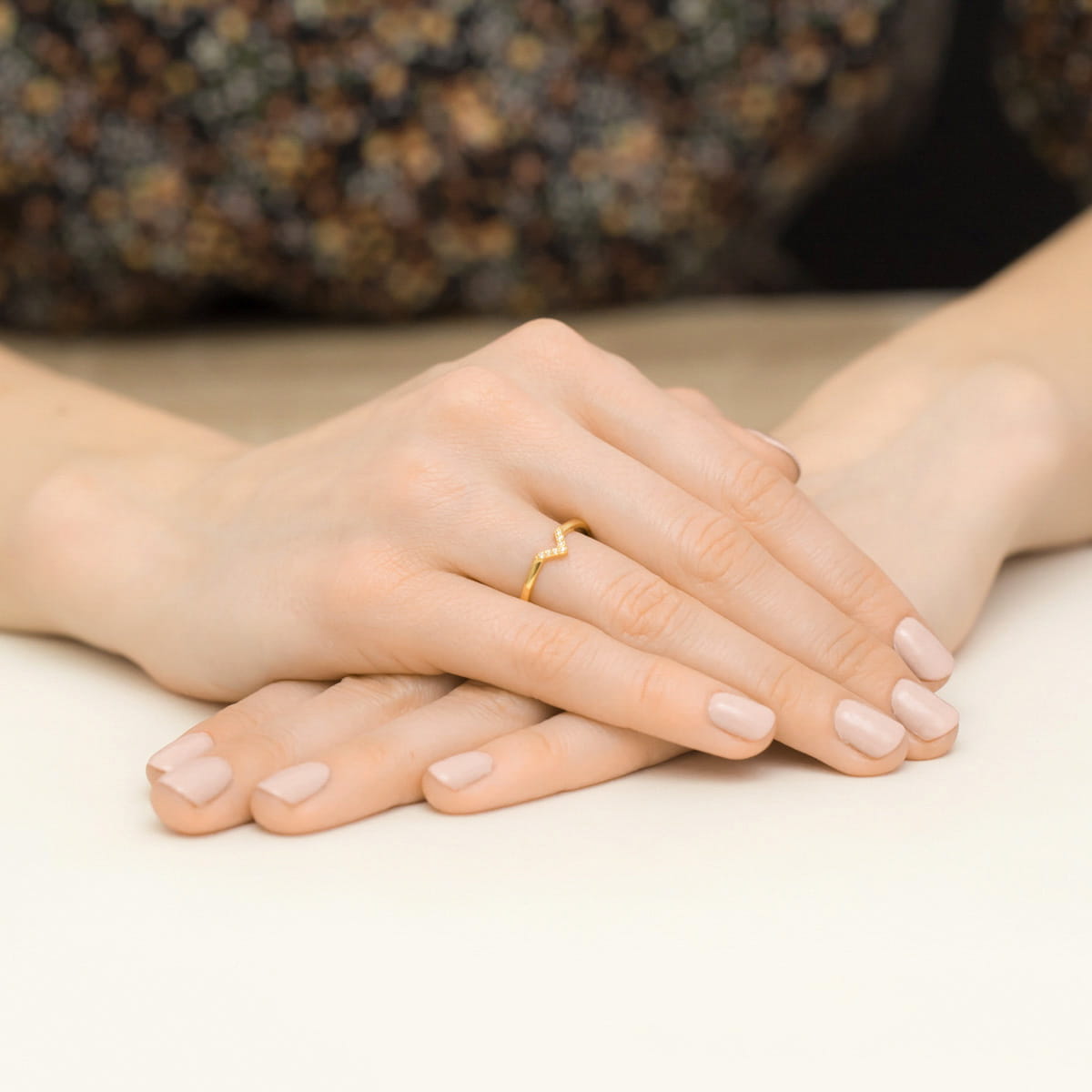 Auksinis Žiedas Su Deimantais