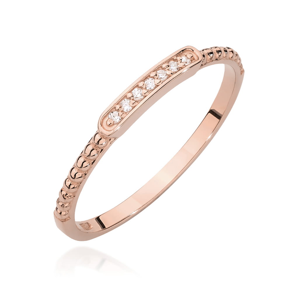 Auksinis Žiedas Su Deimantais