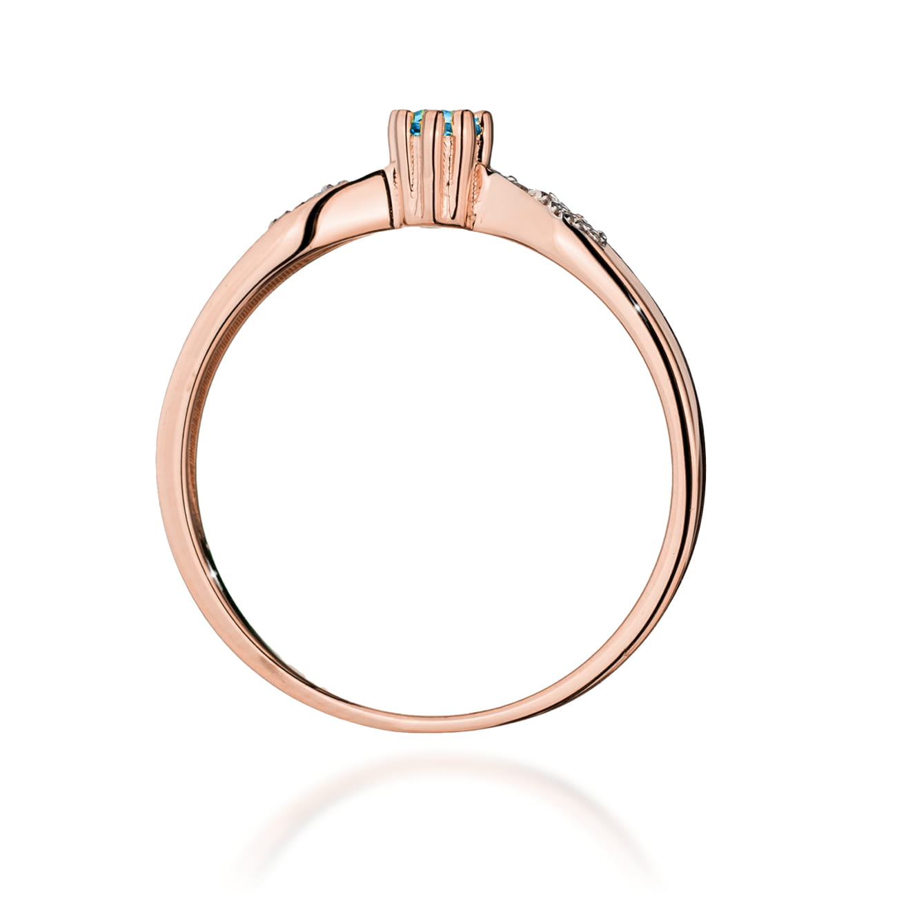 Auksinis Žiedas Su Topazu Ir Deimantais