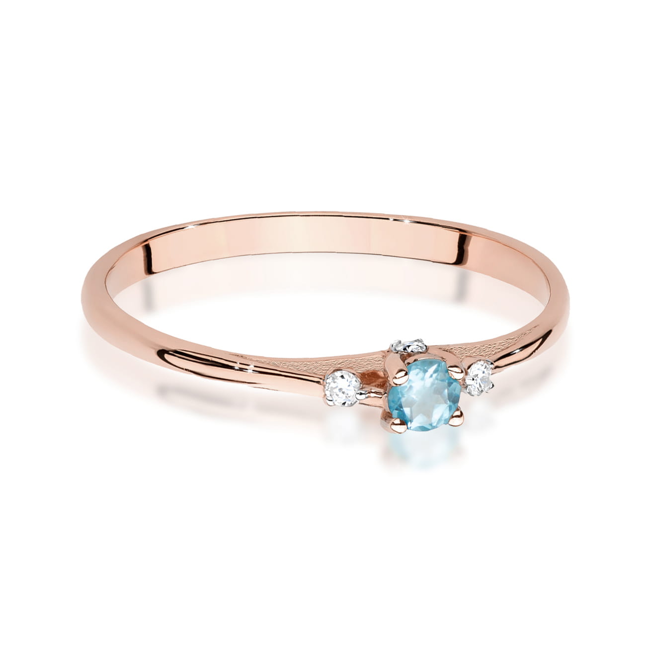 Gold Ring With Topaz And Diamonds