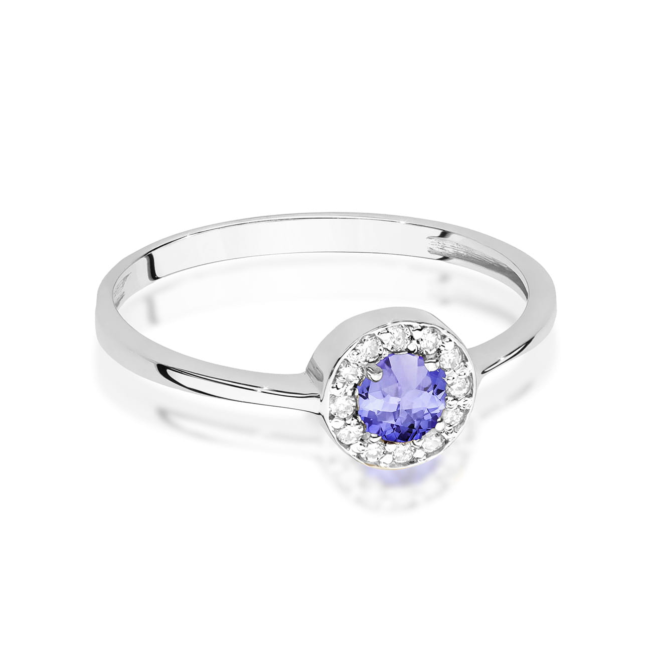 Gold Ring With Tanzanite And Diamonds