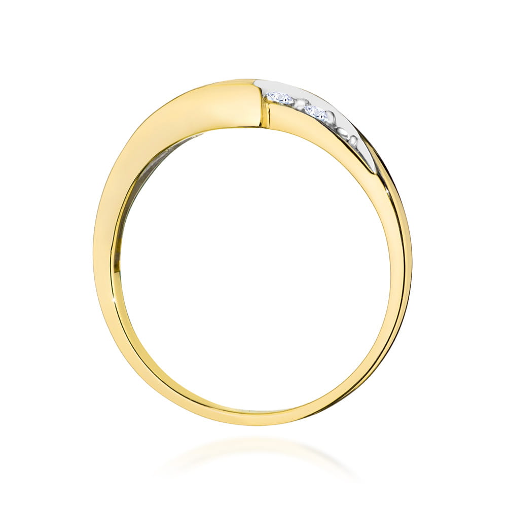 Auksinis Žiedas Su Safyru Ir Deimantais