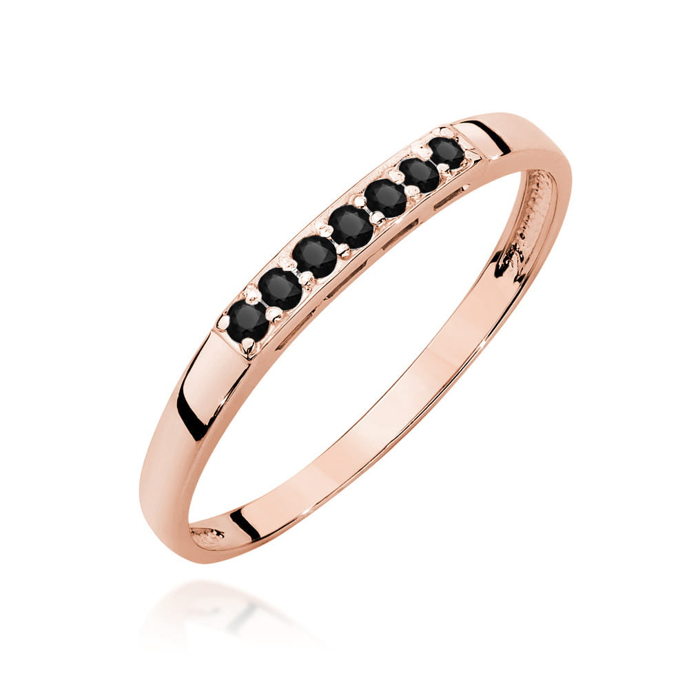 Gold Ring With Black Diamonds