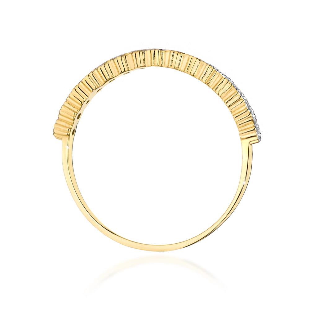 Auksinis Žiedas Su Deimantais