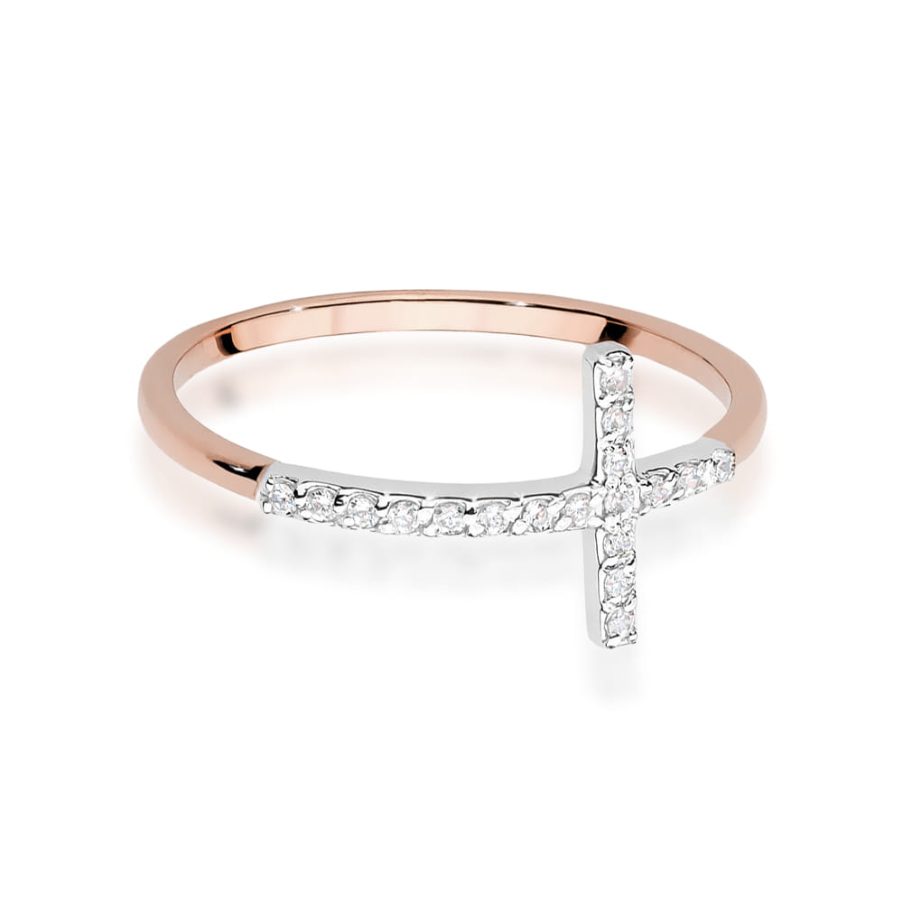 Auksinis Žiedas Su Deimantais