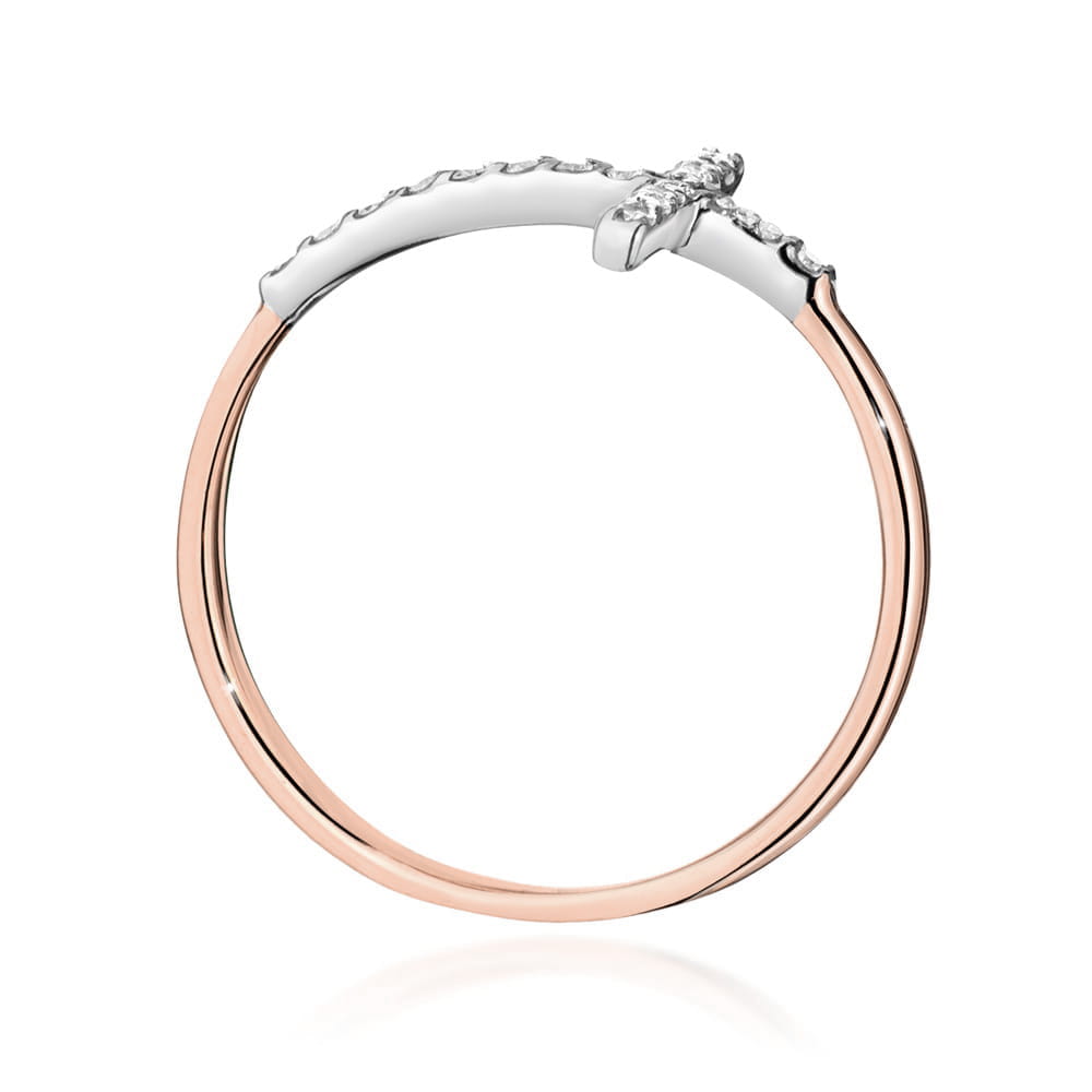 Auksinis Žiedas Su Deimantais