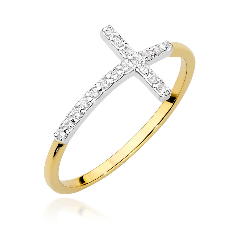 Auksinis Žiedas Su Deimantais