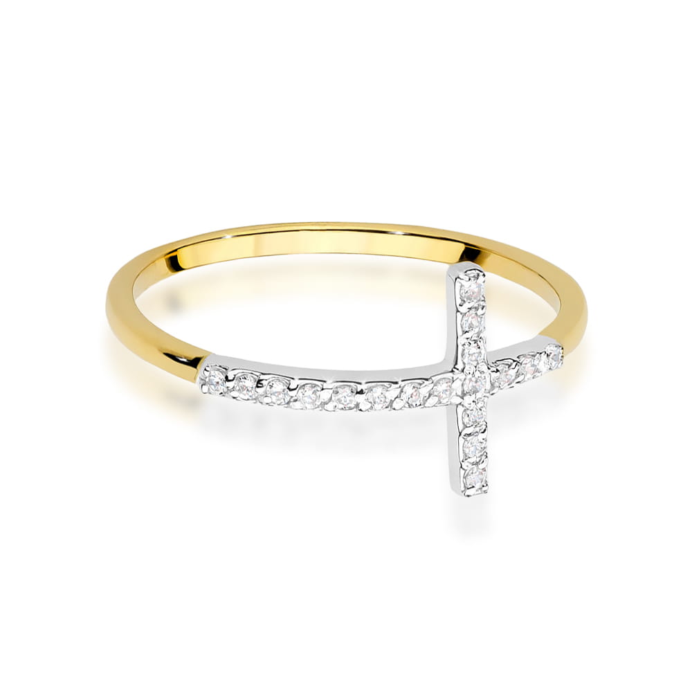 Auksinis Žiedas Su Deimantais