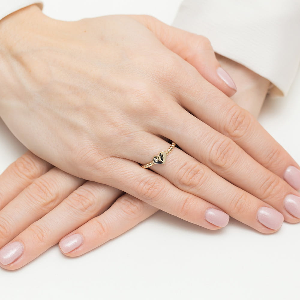 Auksinis Žiedas Su Deimantu