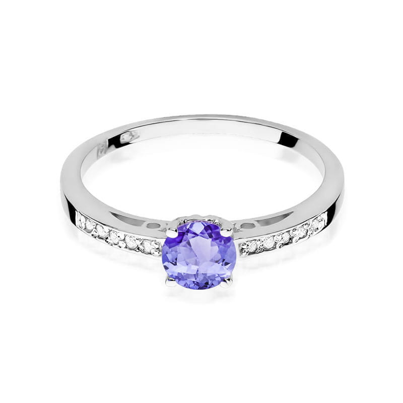 Gold Ring With Tanzanite And Diamonds