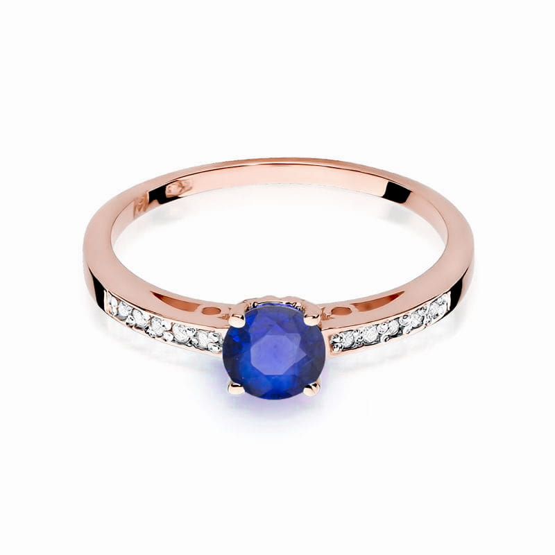 Gold Ring With Sapphire And Diamonds