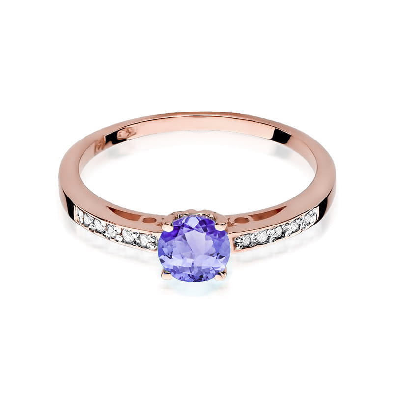 Gold Ring With Tanzanite And Diamonds