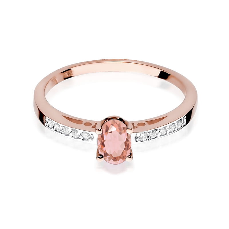 Gold Ring With Morganite And Diamonds