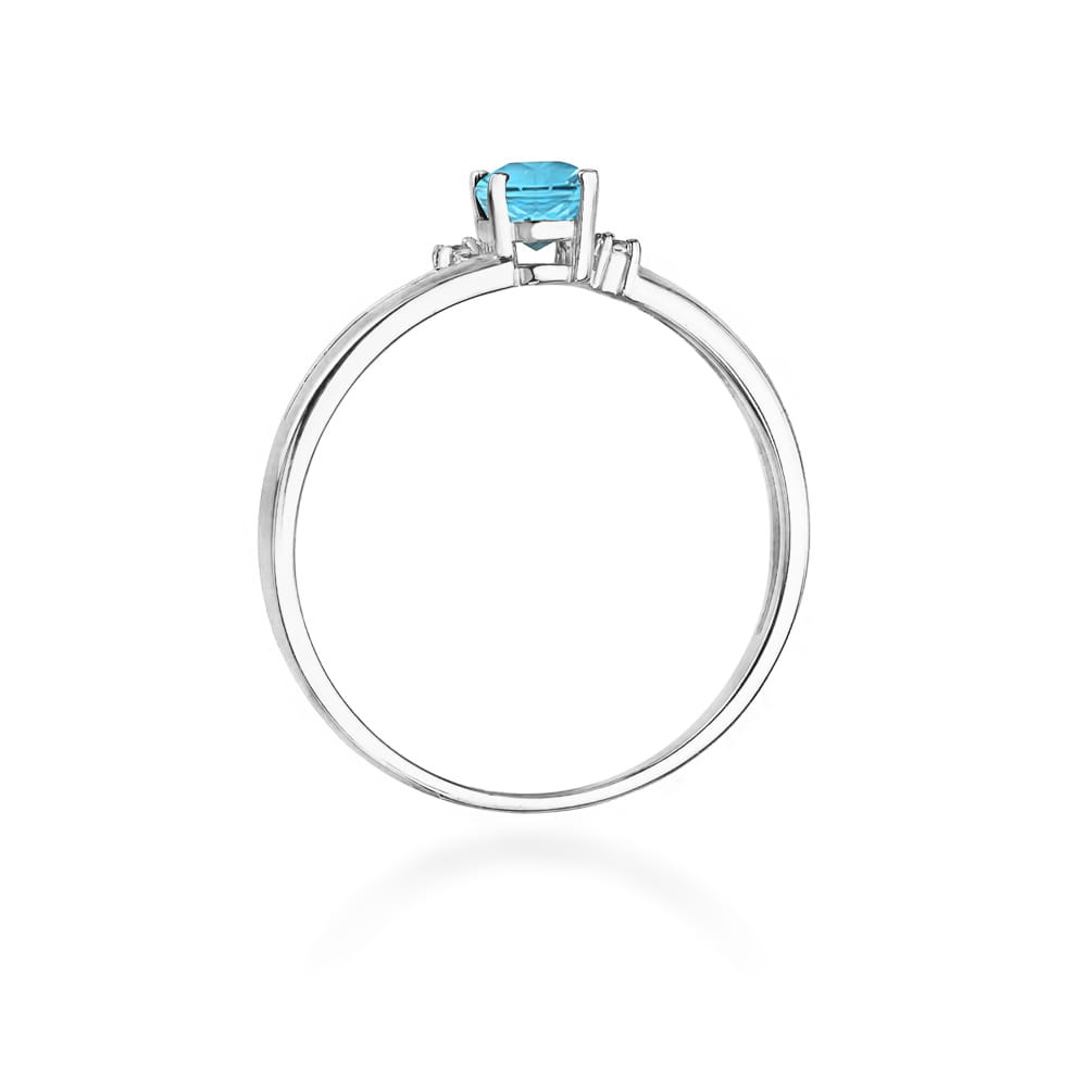 Gold Ring With Topaz And Diamonds