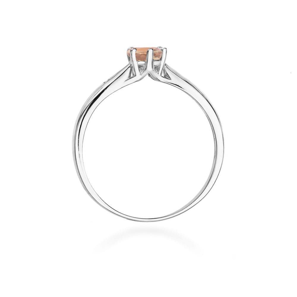 Auksinis Žiedas Su Morganitu Ir Deimantais