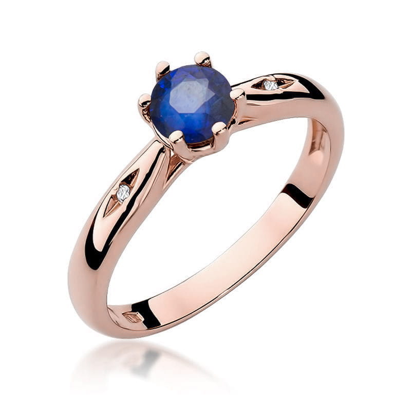 Gold Ring With Sapphire And Diamonds