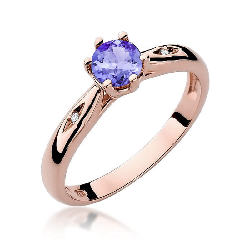 Gold Ring With Tanzanite And Diamonds