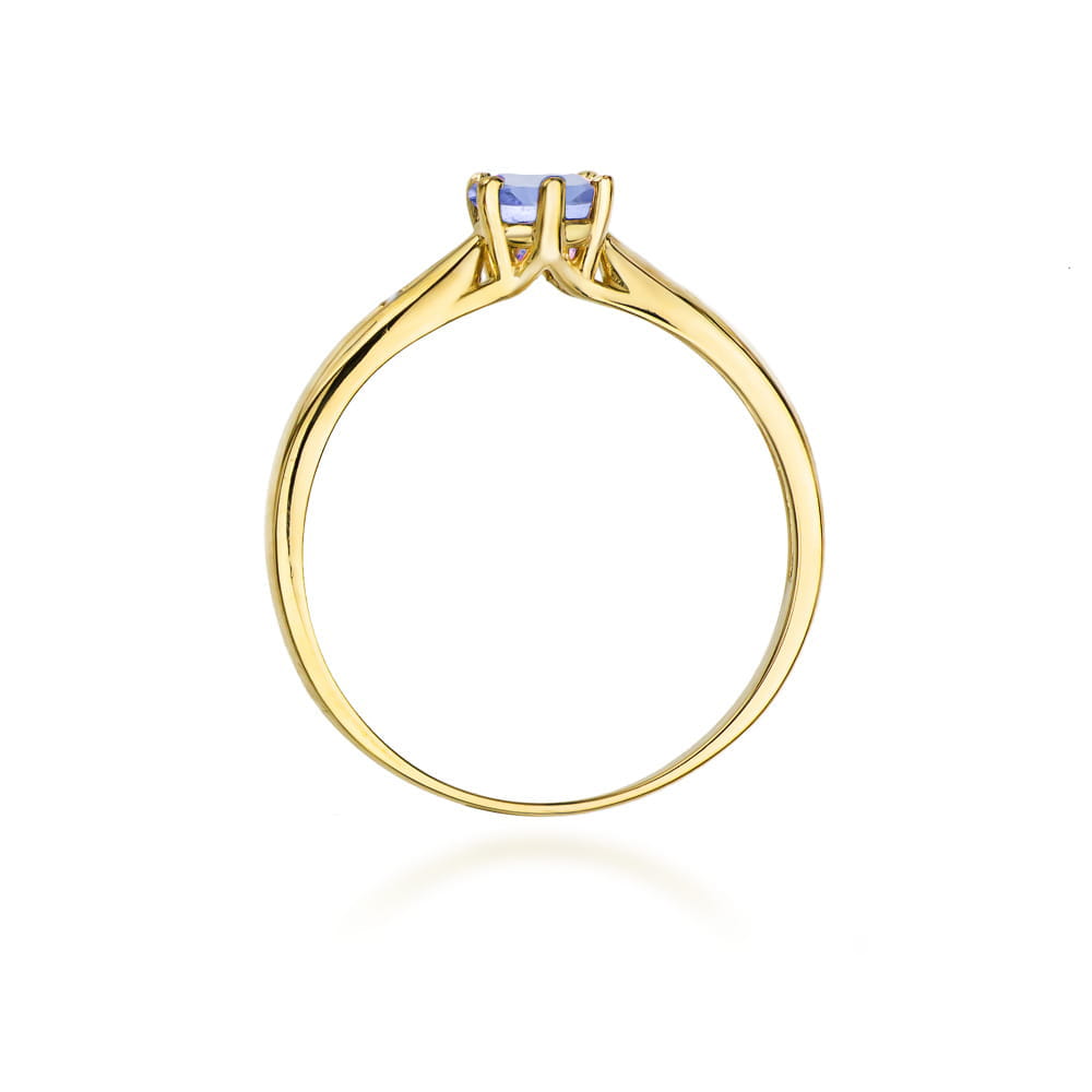 Gold Ring With Tanzanite And Diamonds