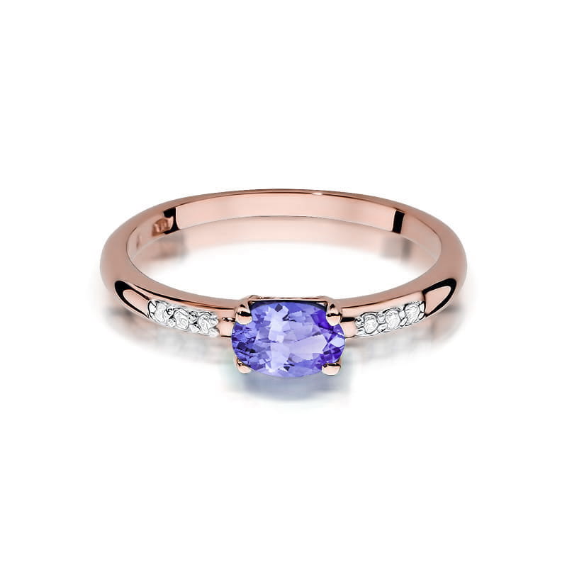 Gold Ring With Tanzanite And Diamonds