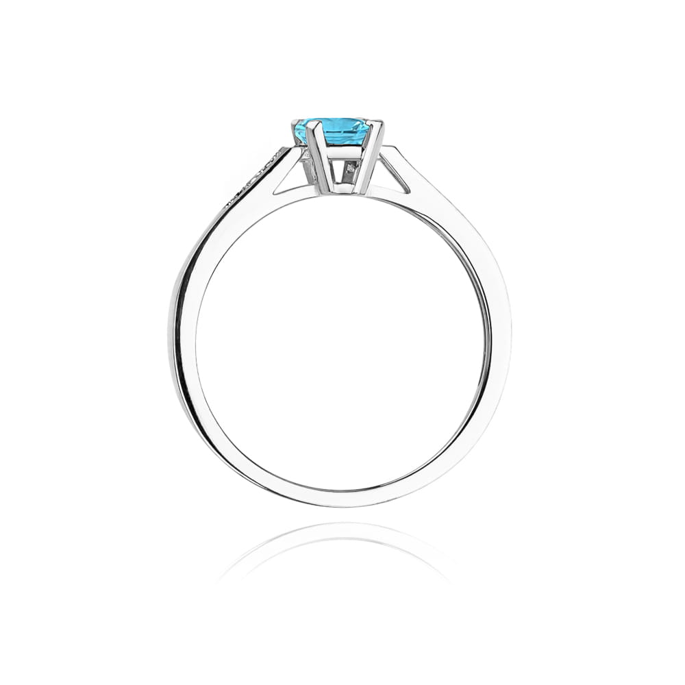 Gold Ring With Topaz And Diamonds