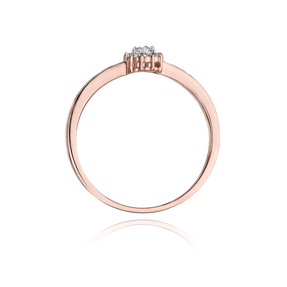 Auksinis Žiedas Su Deimantais