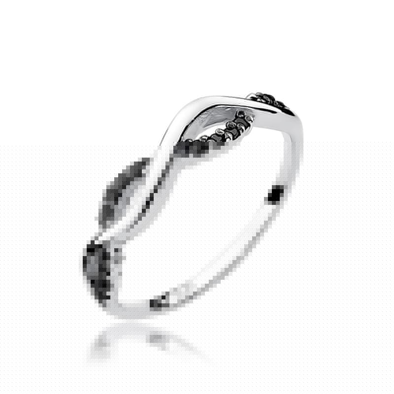 Gold Ring With Black Diamonds