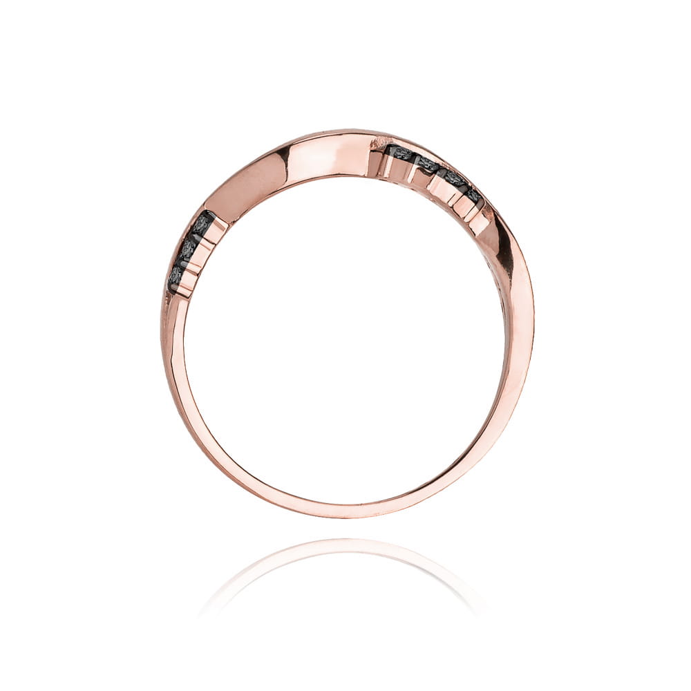Gold Ring With Black Diamonds
