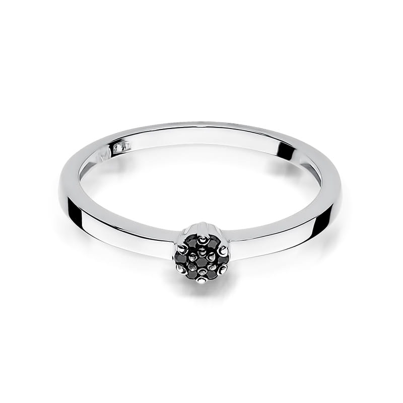 Gold Ring With Black Diamonds