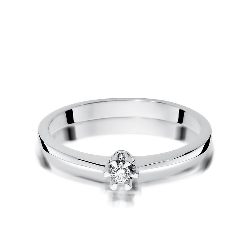 Auksinis Žiedas Su Deimantu