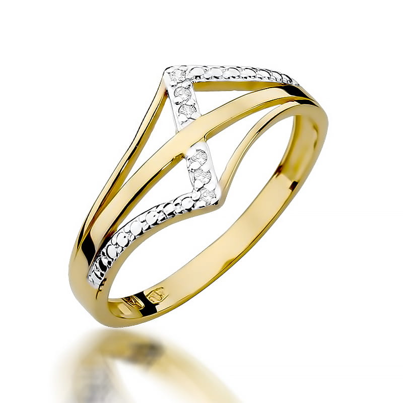 Auksinis Žiedas Su Deimantais