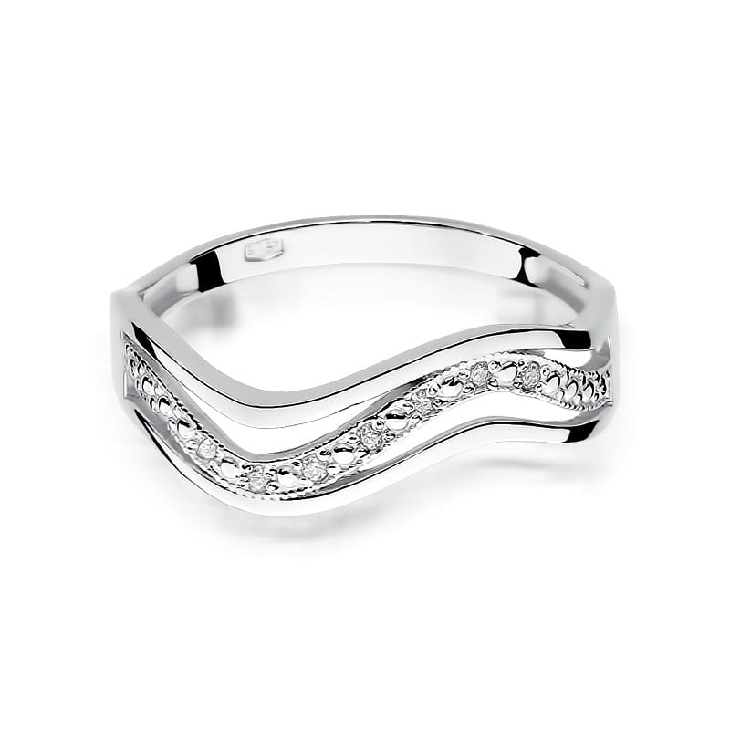 Auksinis Žiedas Su Deimantais