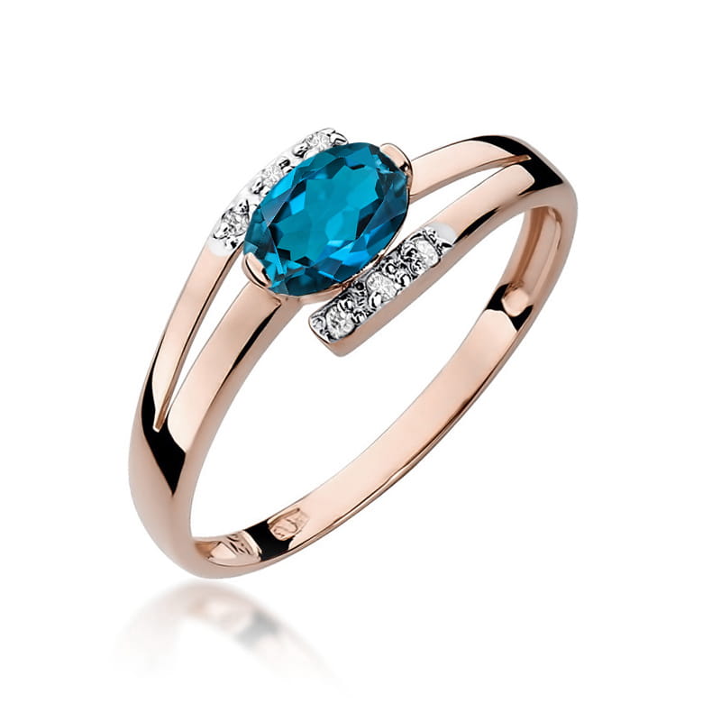 Gold Ring With London Blue Topaz