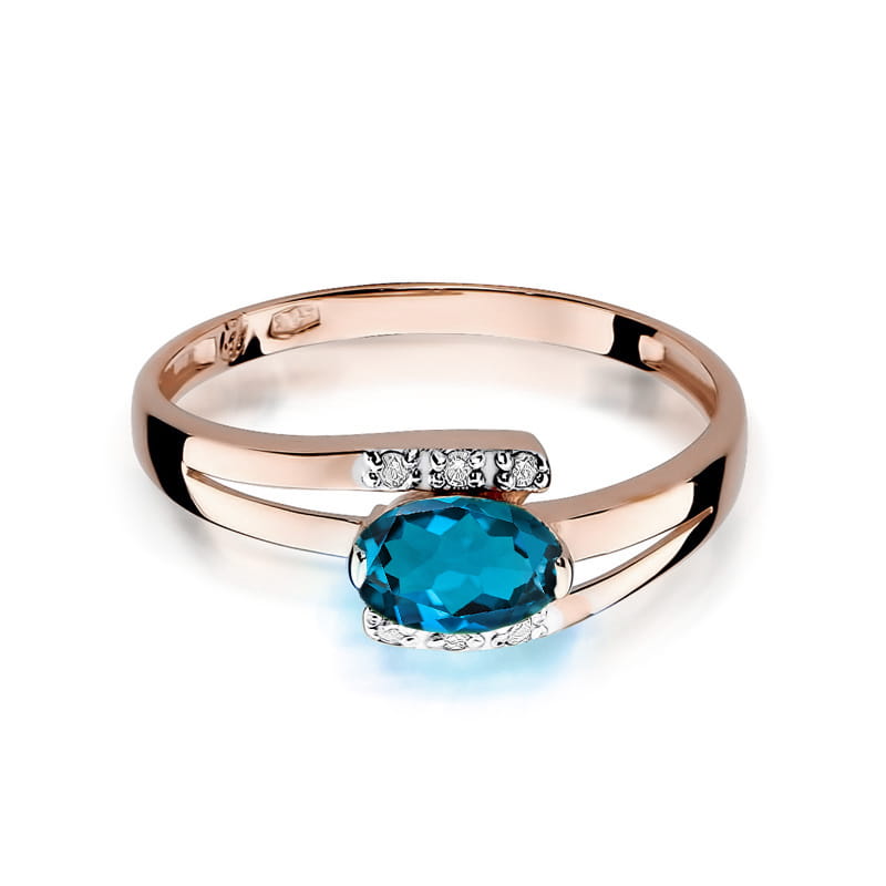 Gold Ring With London Blue Topaz